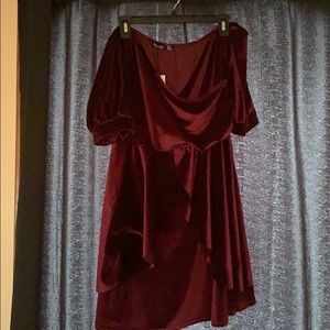 Burgundy velvet dress size 14